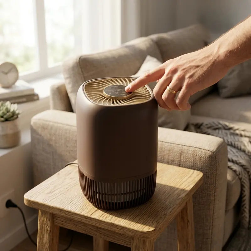 Compact 360° Intake Air Purifier  HEPA Filtration, Timer, 3 Fan Speeds