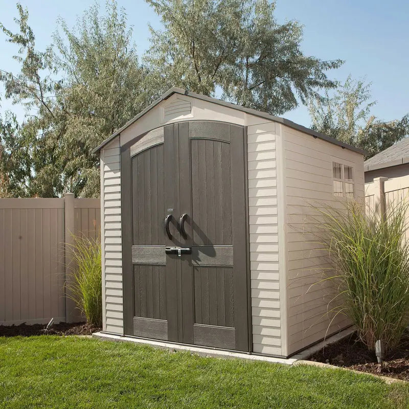 Lifetime 7 ft. x 7 ft. Outdoor Plastic Storage Shed, 60042