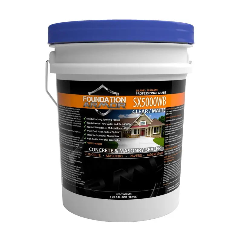SX5000 WB Water-Based Silane-Siloxane Concrete Sealer  DOT-Approved for Concrete, Brick, Pavers & Natural Stone