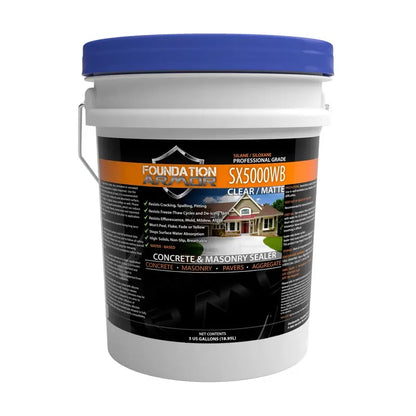 SX5000 WB Water-Based Silane-Siloxane Concrete Sealer  DOT-Approved for Concrete, Brick, Pavers & Natural Stone