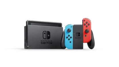 Nintendo Switch Handheld Console  Neon Blue & Red Joy-Con Bundle for Portable Gaming