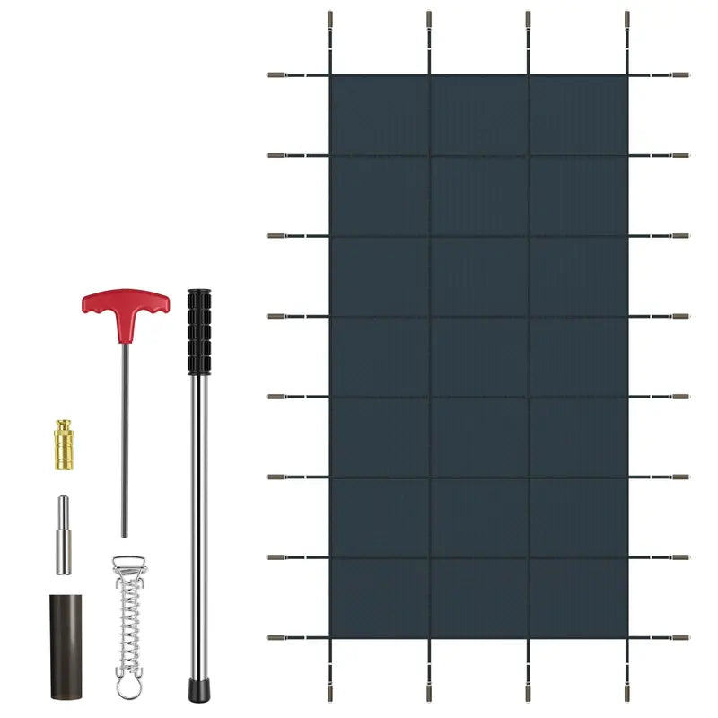 Custom-Fit Safety Pool Cover for 32′ x 16′ In-Ground Pools (Actual Size: 34′ x 18′)