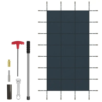 Custom-Fit Safety Pool Cover for 32′ x 16′ In-Ground Pools (Actual Size: 34′ x 18′)
