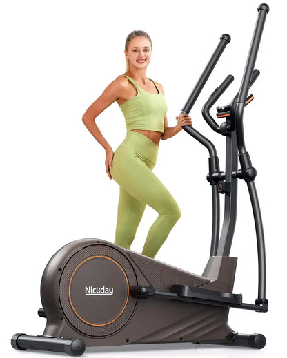 Niceday Elliptical Exercise Machine, Light-Commercial Grade, Ultra-Silent Magnetic Drive, 16 Resistance Levels, Home Gym Equipment