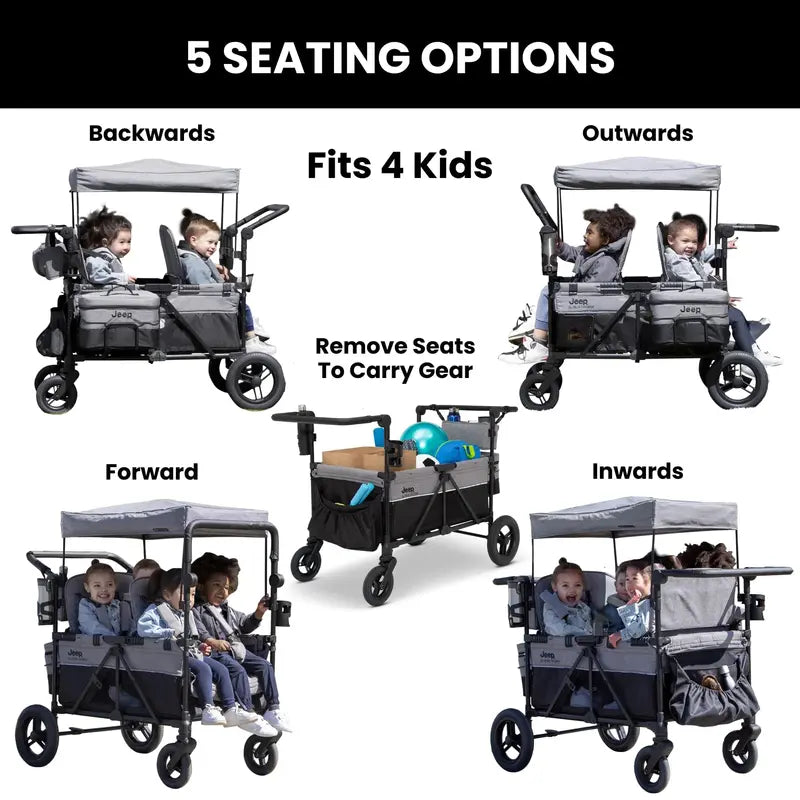 Delta Children Jeep Wrangler 4-Seater Stroller Wagon