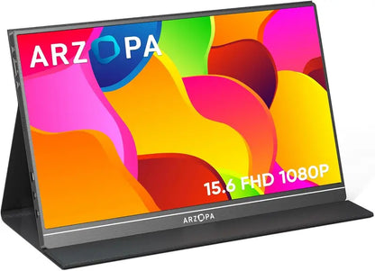 ARZOPA 15.6-Inch Portable USB-C & HDMI Monitor  FHD 1080P Display with HDR and Eye Protection