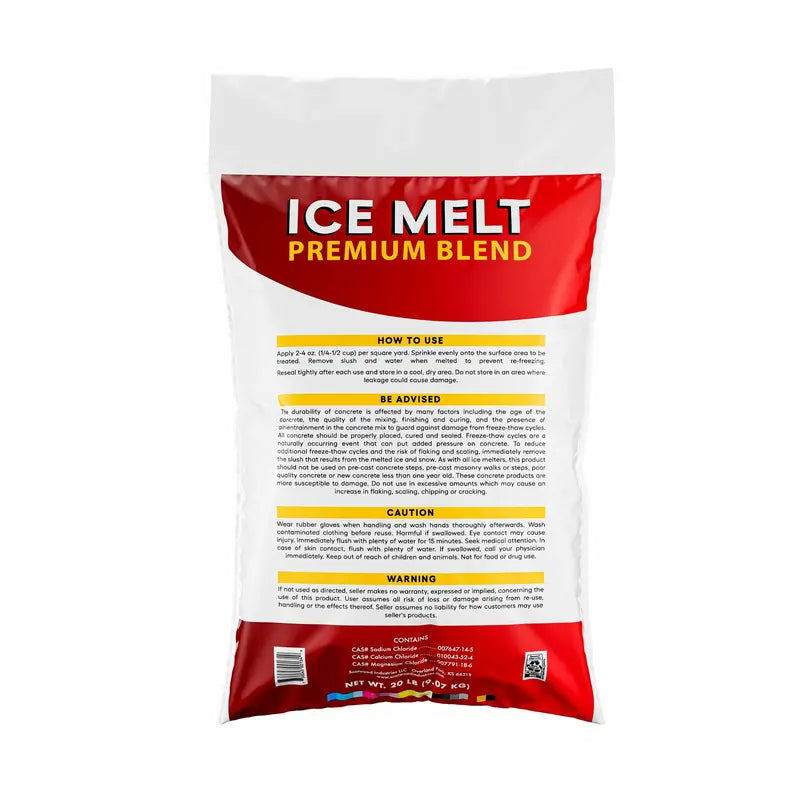 20lb Ice Melt Blend with Ca & Mg Chloride, -15°F, Veg-Friendly & Safe
