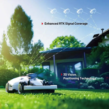 LUBA 2 AWD Robotic Lawn Mower  2024 Model, 80% Slope Capability, Wire-Free Navigation for 1.25 Acres