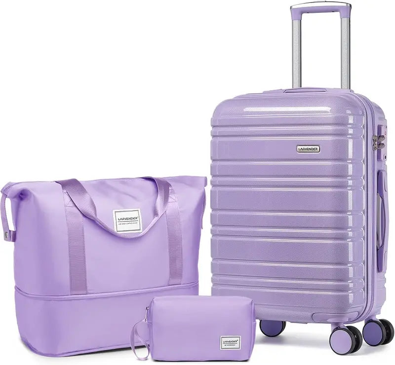 6-Piece Expandable Rolling Luggage Set  Lightweight Hardshell Suitcases with Smooth-Spinning Wheels & Modular Packing Options