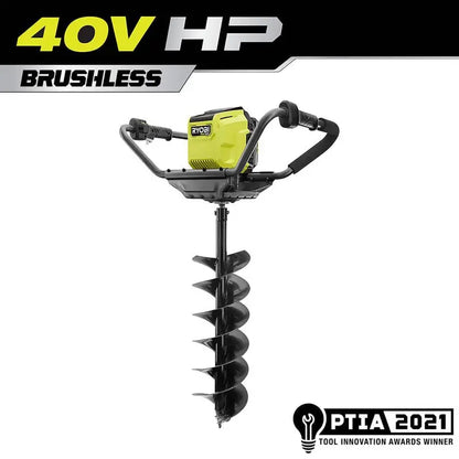 RYOBI 40V HP Brushless Cordless Earth Auger with 8 in. Bit (Tool Only) RY40701BTL