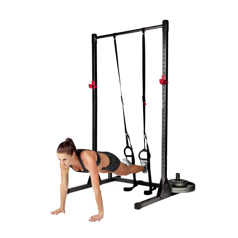 CAP Barbell Power Rack  500 lb Capacity, Steel Construction, Built-in Storage, Durable Finish