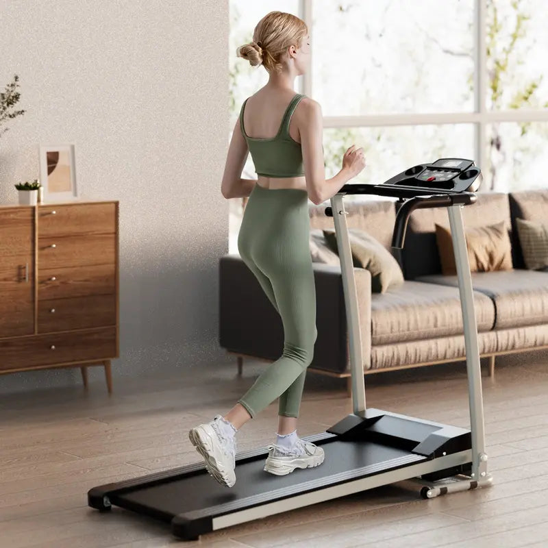 LED-Display Folding Treadmill  Home Running Machine with Phone Holder & Smooth Fold Design