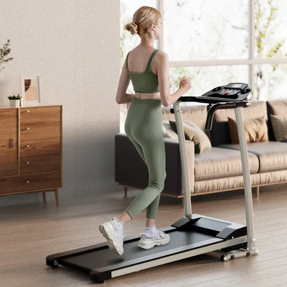 LED-Display Folding Treadmill  Home Running Machine with Phone Holder & Smooth Fold Design