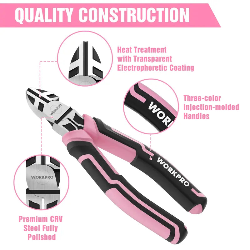 WORKPRO 3-Piece Pliers Set  Needle-Nose, Diagonal, and Slip-Joint