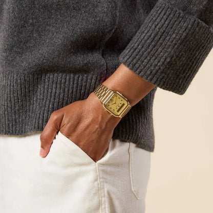 Casio AQ230 Gold Analog-Digital Watch