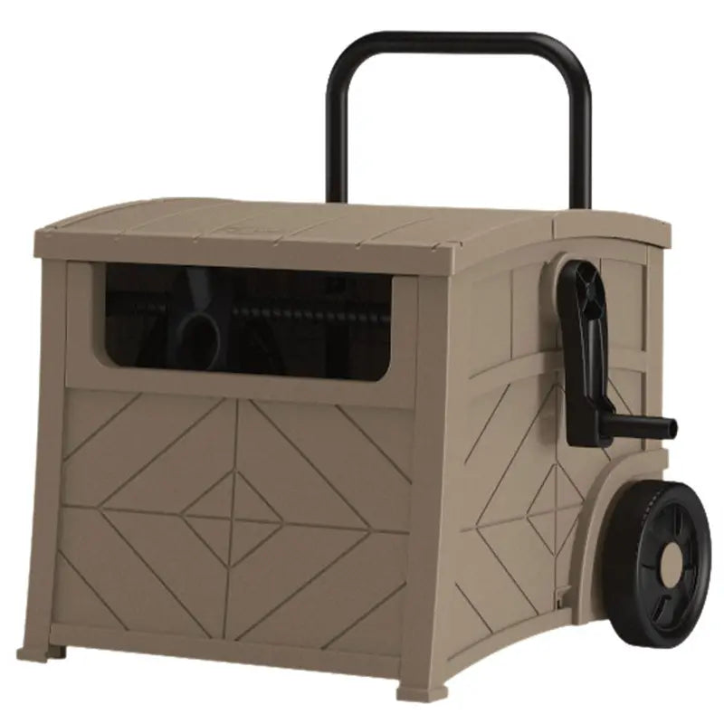 Suncast WST150 Free Standing Hideaway Hose Reel, Taupe, Hose 150′