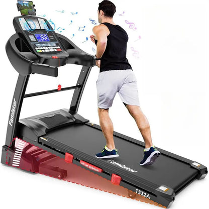 Foldable Home Treadmill  4.5 HP Motor, 15 Auto Incline Levels, 10 MPH Max Speed, 300 LB Weight Capacity