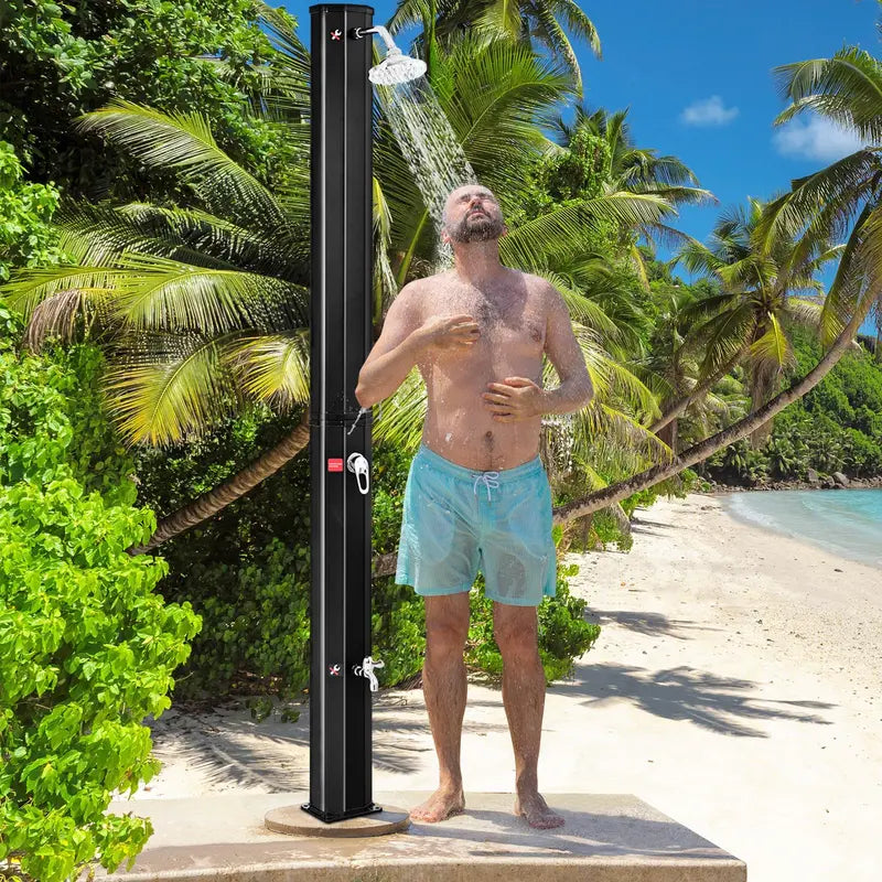 9.3-Gallon Solar Garden Shower  Eco-Friendly Outdoor Rinse Station