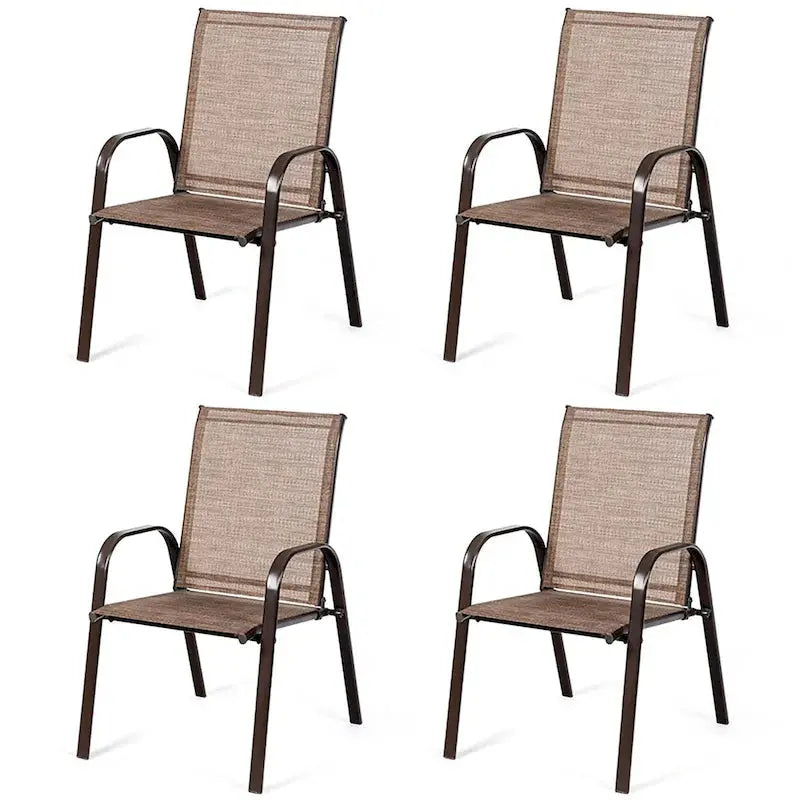 Costway 4-Piece Patio Chair Set  Armrest Garden & Deck Seating