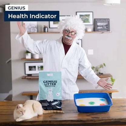 Genius Non-Clumping Color-Changing Cat Litter, As Seen on Shark Tank, 18 lb (3 Bags)