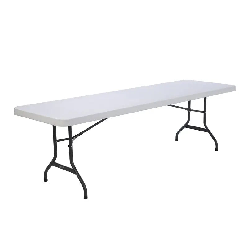 Lifetime Heavy-Duty 8′ Folding Table in White Granite  Commercial-Grade Design (22980)
