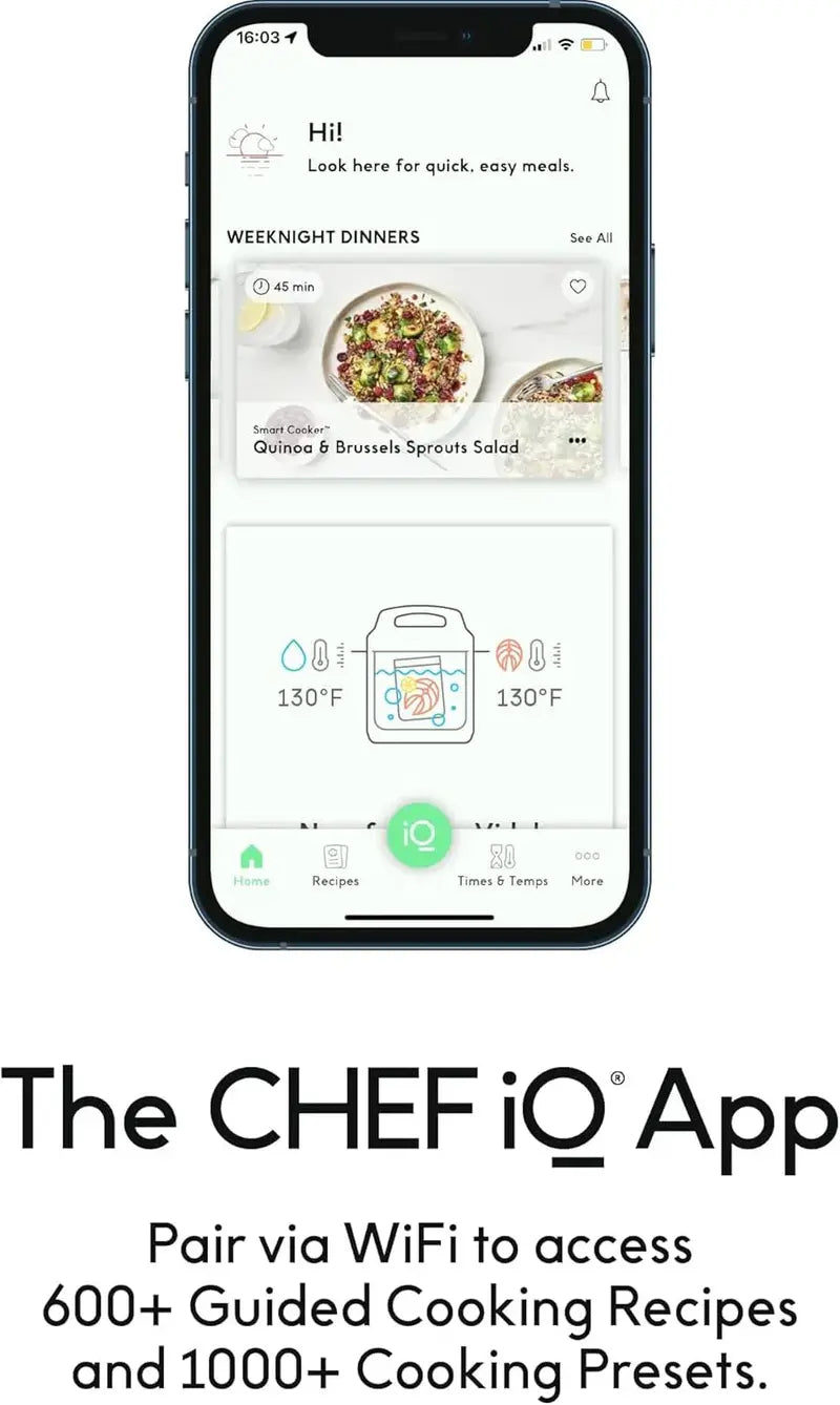 CHEF iQ Smart WiFi Pressure Cooker  10-in-1 Multi-Cooker with Built-In Scale & App Control