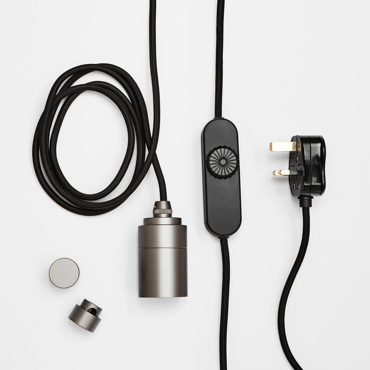 Oval Dim-to-Warm Plug-In Pendant in Graphite