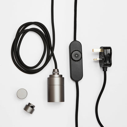 Oval Dim-to-Warm Plug-In Pendant in Graphite