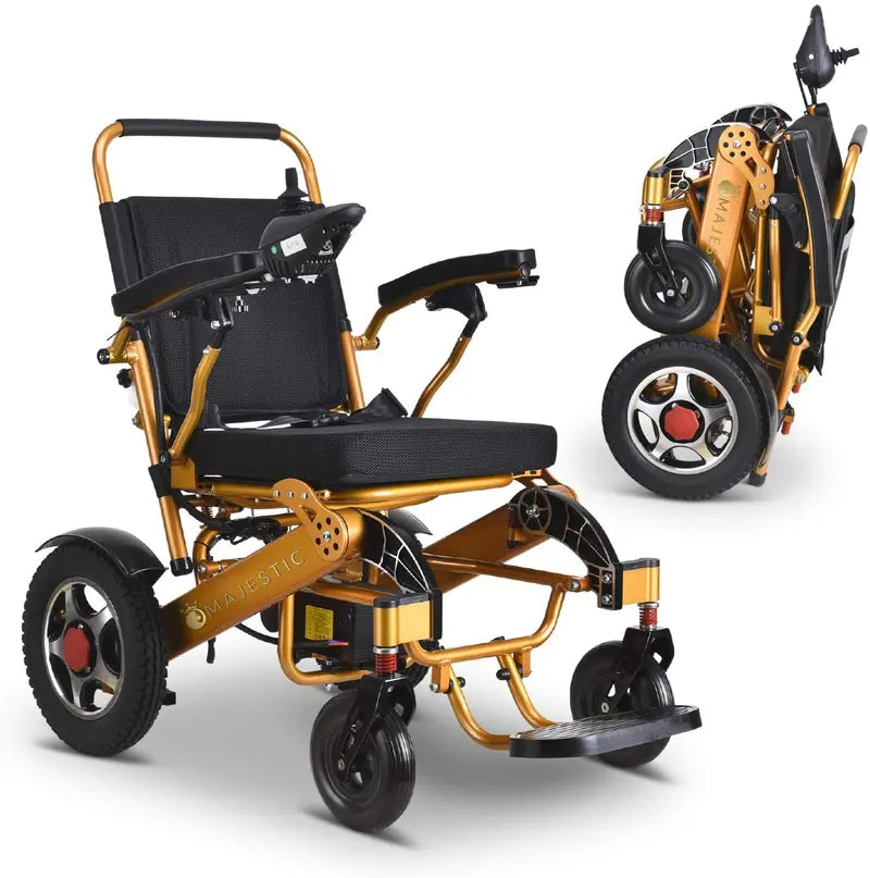 2020 Lightweight Foldable Electric Wheelchair for Travel — Aviation-Safe, Wide-Seat Motorized Mobility Scooter