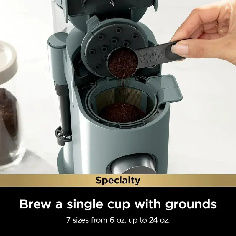 Ninja Single-Serve Coffee Maker with 56 oz Reservoir and Stone Finish