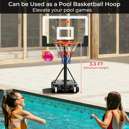Lightweight Adjustable Kids’ Basketball Goal (3.3 FT to 7 FT)
