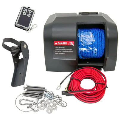Wireless-Controlled Electric Saltwater Windlass  Marine Anchor System for Boats and Yachts