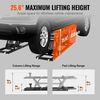 5000-LB Automatic Portable Car Lift  Hydraulic Jack System for Home Garage Use