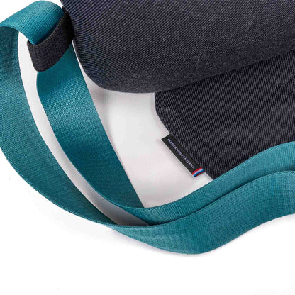 Coussin d'allaitement sangle bleu paon · DUOH