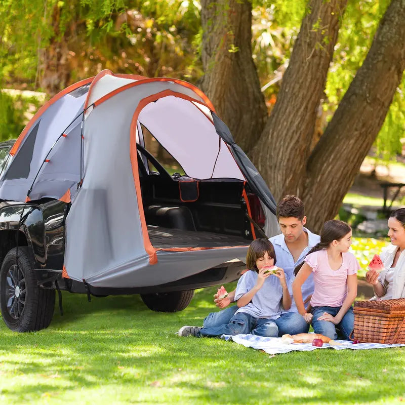 Waterproof Pickup Truck Bed Tent for Two  PU2000mm Coating with Detachable Rainfly