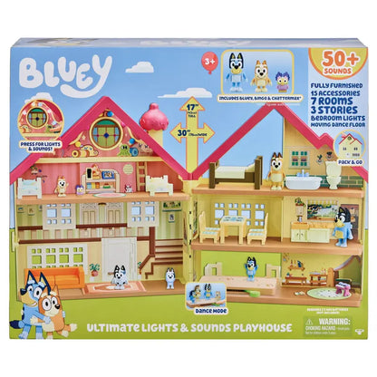 Bluey, Ultimate Lights & Sounds Playhouse with Figures and Accessories, Preschool, Ages 3+