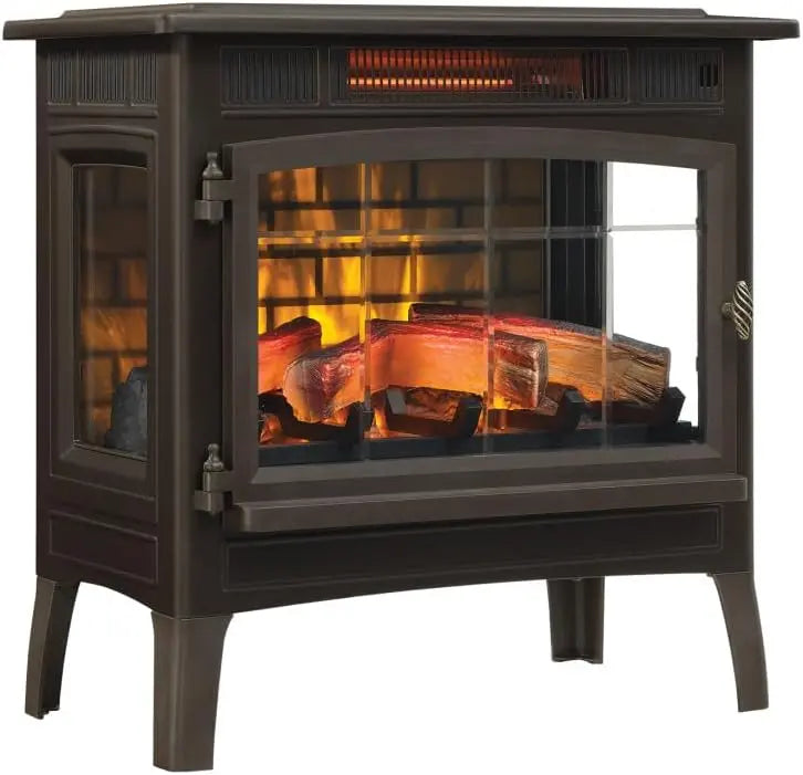 Duraflame Freestanding Electric Fireplace — 3D Flame Effect Heater with Realistic Glow