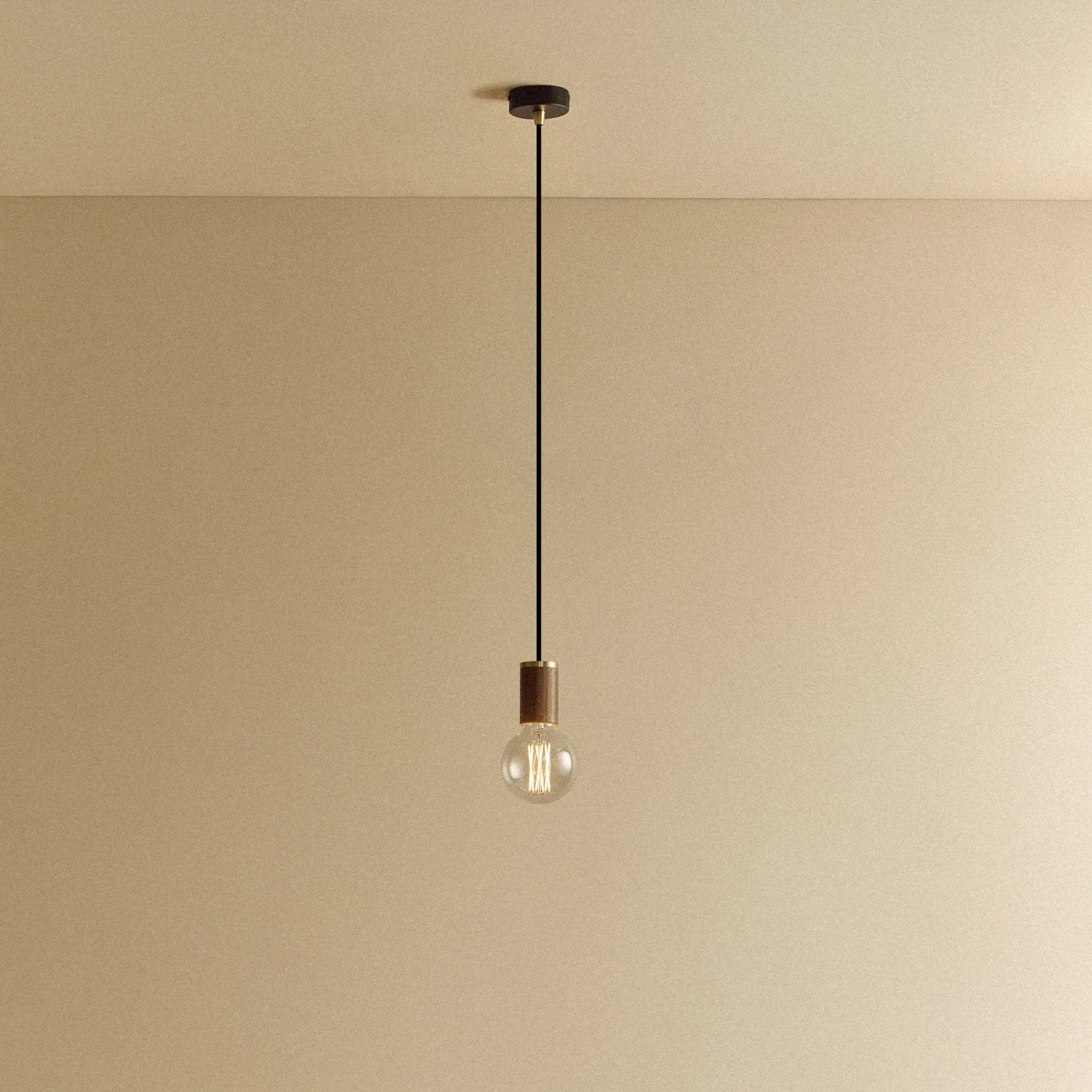 Elva Pendant Light Non-Tinted in Walnut