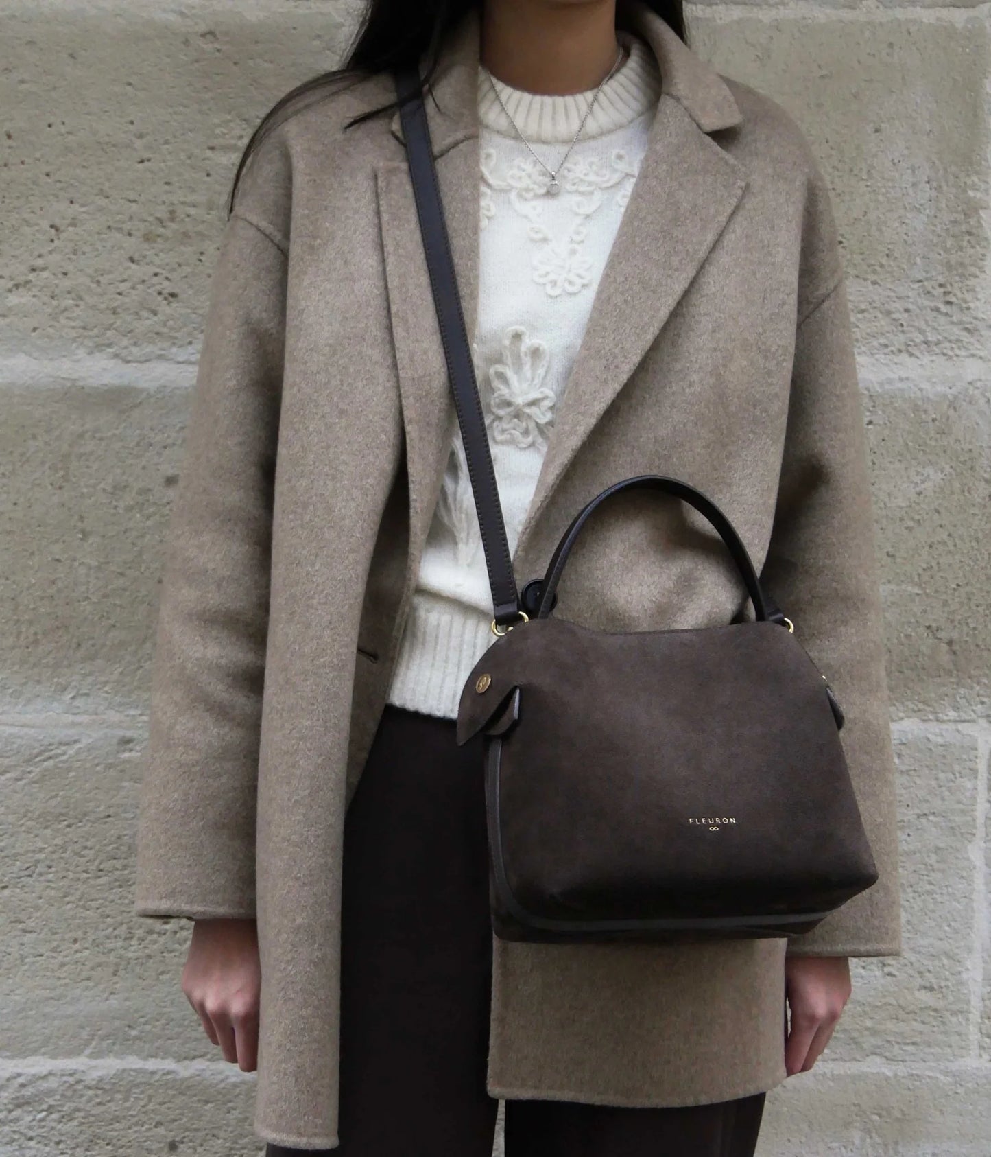 Medium Swann | Suede Moka