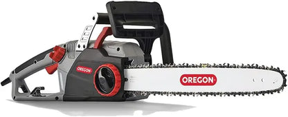 18-Inch 15-Amp Self-Sharpening Corded Chainsaw  PowerSharp System, 120V Electric Saw in Grey and Black