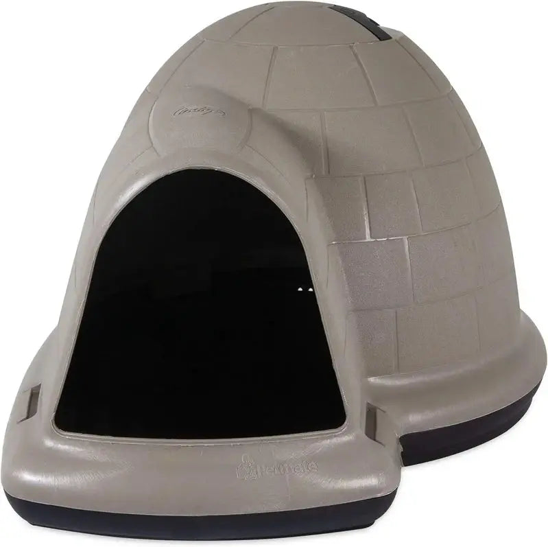 Petmate Indigo Igloo Dog House  Extra-Large, All-Weather Shelter Made in USA with 90% Recycled Materials