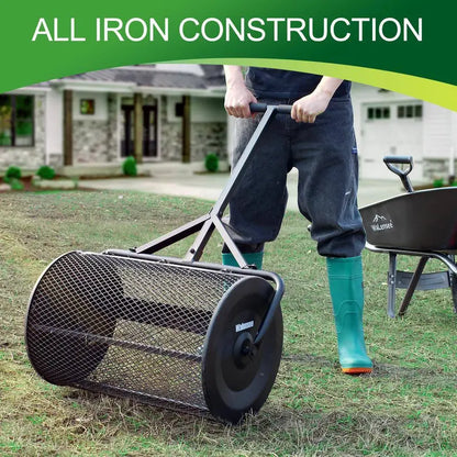24-Inch Metal-Handle Peat Moss & Compost Spreader  SP-001-JNN
