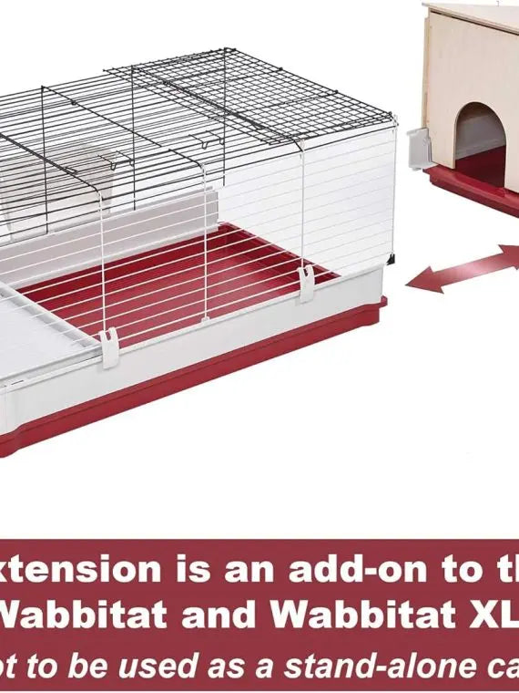 PetSafe Deluxe XX-Large Rabbit & Guinea Pig Cage, White/Red/Black