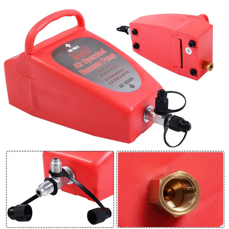 Pneumatic Air-Operated Vacuum Pump for A/C Systems  4.2 CFM Automotive AC Service Tool