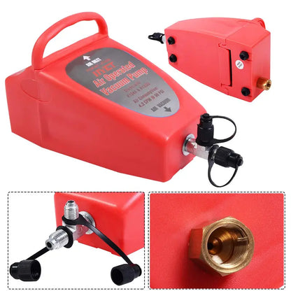 Pneumatic Air-Operated Vacuum Pump for A/C Systems  4.2 CFM Automotive AC Service Tool