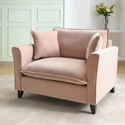 Extra-Large Chenille Armchair for Living Room Comfort