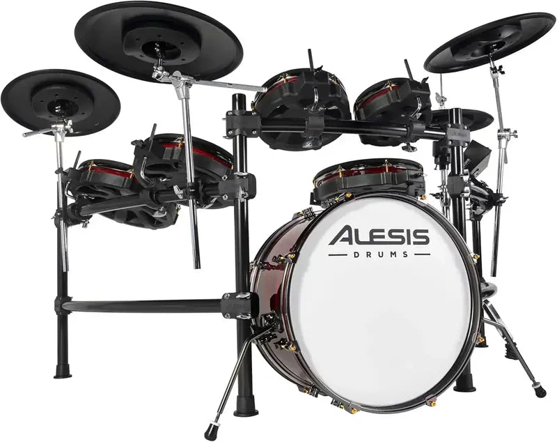 Alison Strata Prime Electronic Drum Kit  Touchscreen Interface & Dual-Zone Mesh Heads