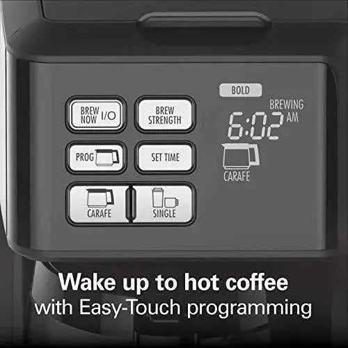Hamilton Beach FlexBrew Thermal Coffee Maker — Dual Brew (K-Cup® or Grounds), Programmable, Black/Stainless