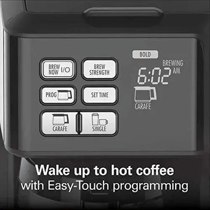 Hamilton Beach FlexBrew Thermal Coffee Maker — Dual Brew (K-Cup® or Grounds), Programmable, Black/Stainless