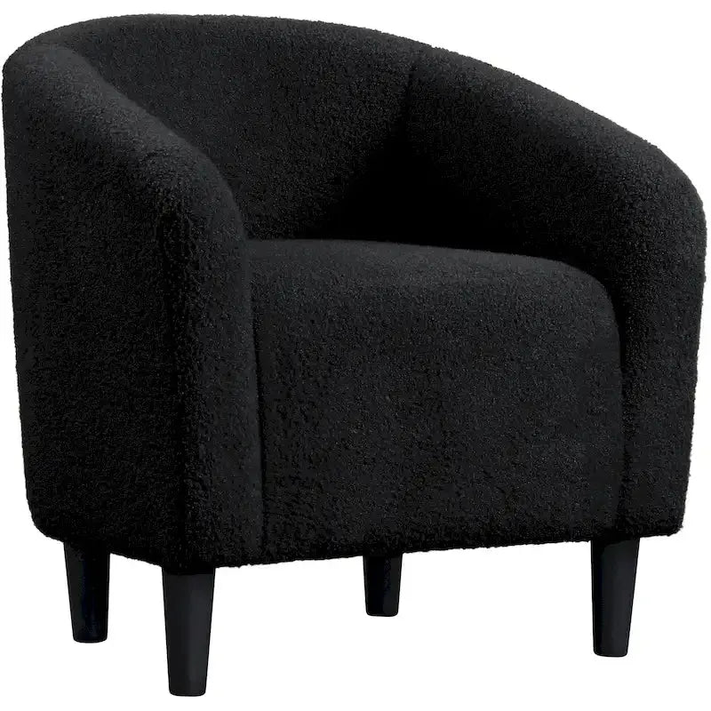 Yaheetech Barrel Accent Chair  Upholstered Club-Style Armchair for Living Spaces